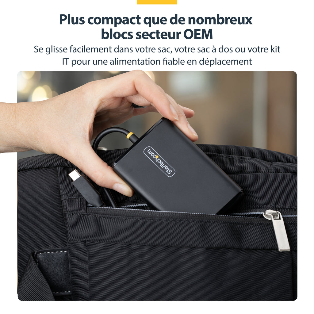StarTech.com 165LE-USB-C-CHARGER Adaptateur de Puissance et Chargeur USB-C 65W Noir