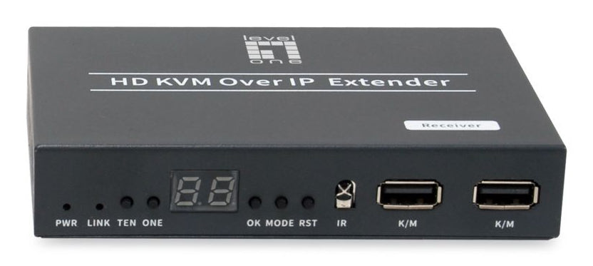 LevelOne HVE-6701R extension audio/video Récepteur AV Noir