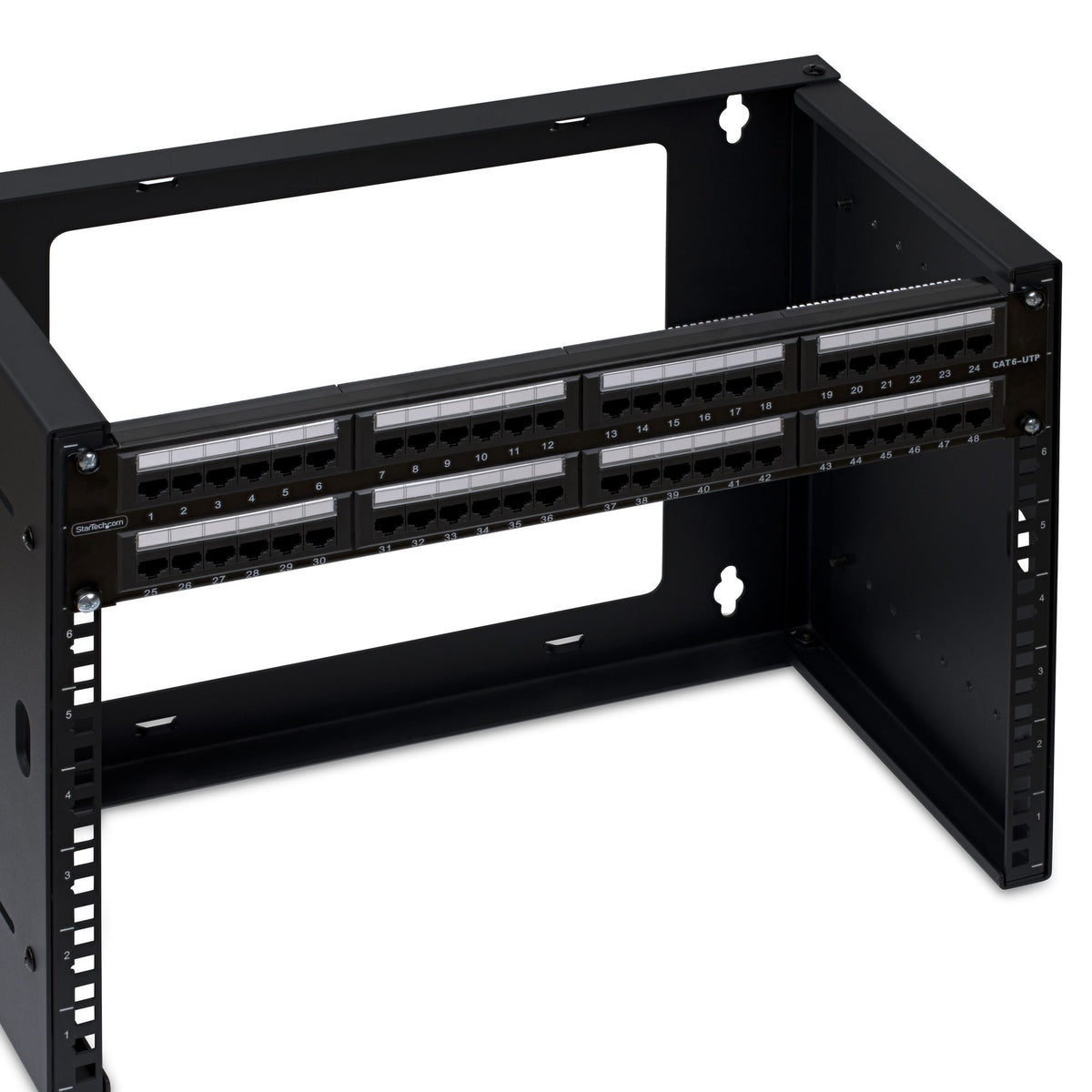 StarTech.com Panneau Patch Cat6 48 Ports 2U Monté en Rack, RJ45, UTP, 110 Punch-Down