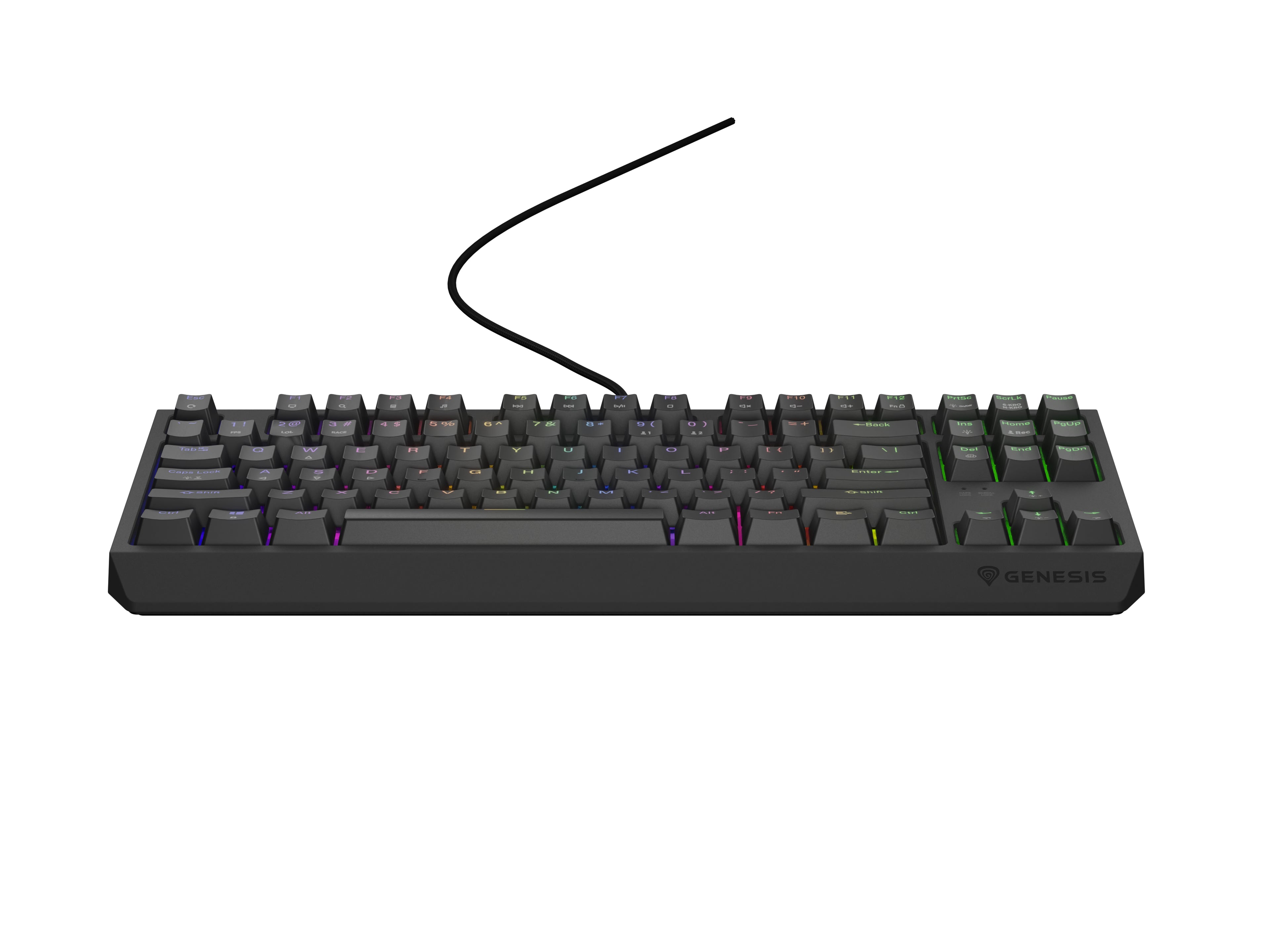 GENESIS Thor 230 TKL clavier Gaming USB + RF Wireless + Bluetooth QWERTY Noir
