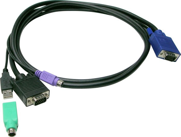 LevelOne ACC-3202 câble kvm Noir 3 m