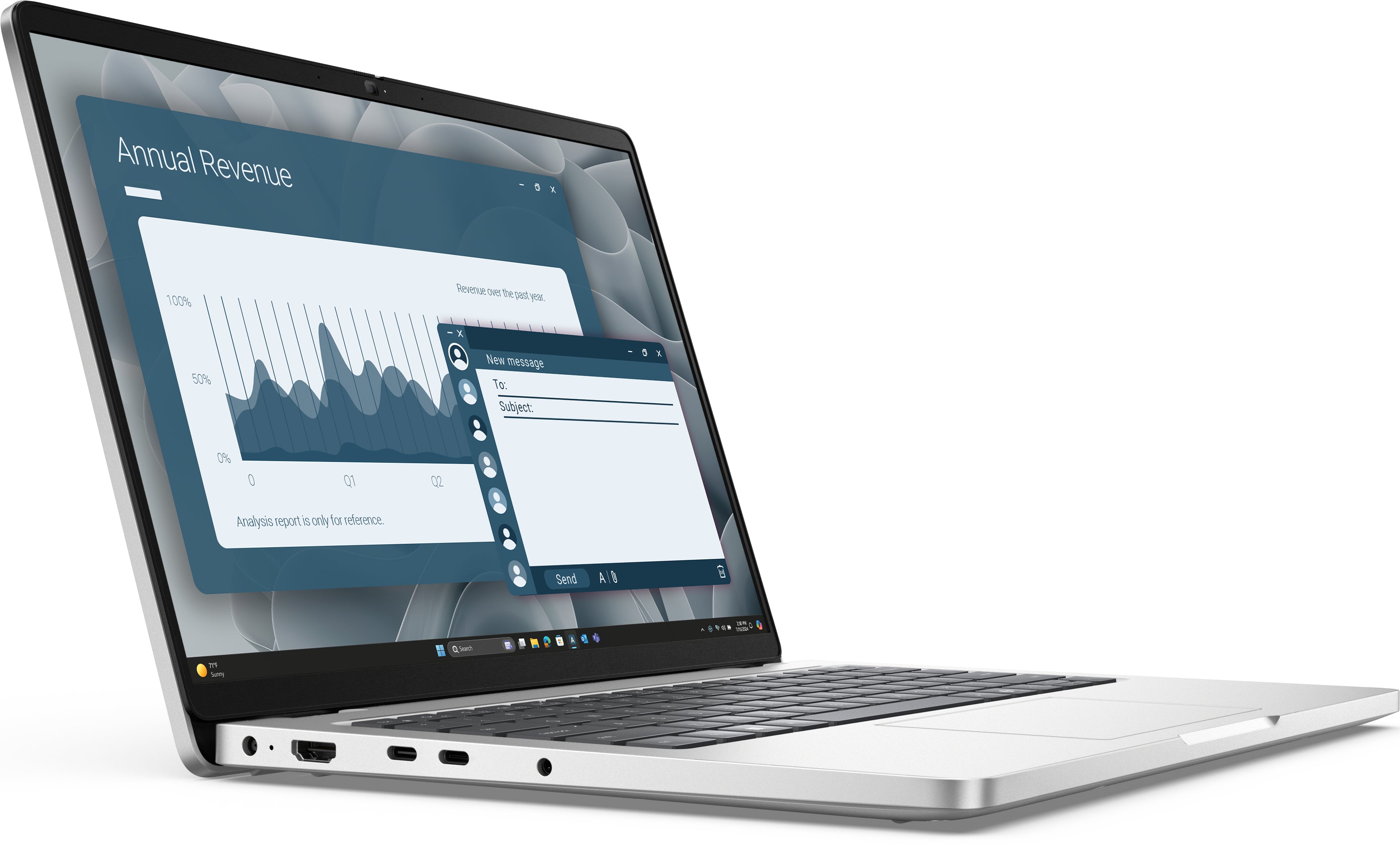 DELL Pro 14 PC14255 Copilot+ PC AMD Ryzen AI 7 PRO 350 Ordinateur portable 35,6 cm (14") Full HD+ 16 Go DDR5-SDRAM 512 Go SSD Wi-Fi 6E (802.11ax) Windows 11 Pro Allemand Platine