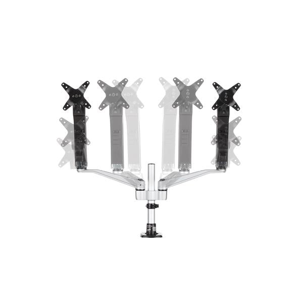 StarTech.com Support de Bureau pour 2 Écrans, Bras Articulés Multidirectionnels, Empilable, Installation sans Outil