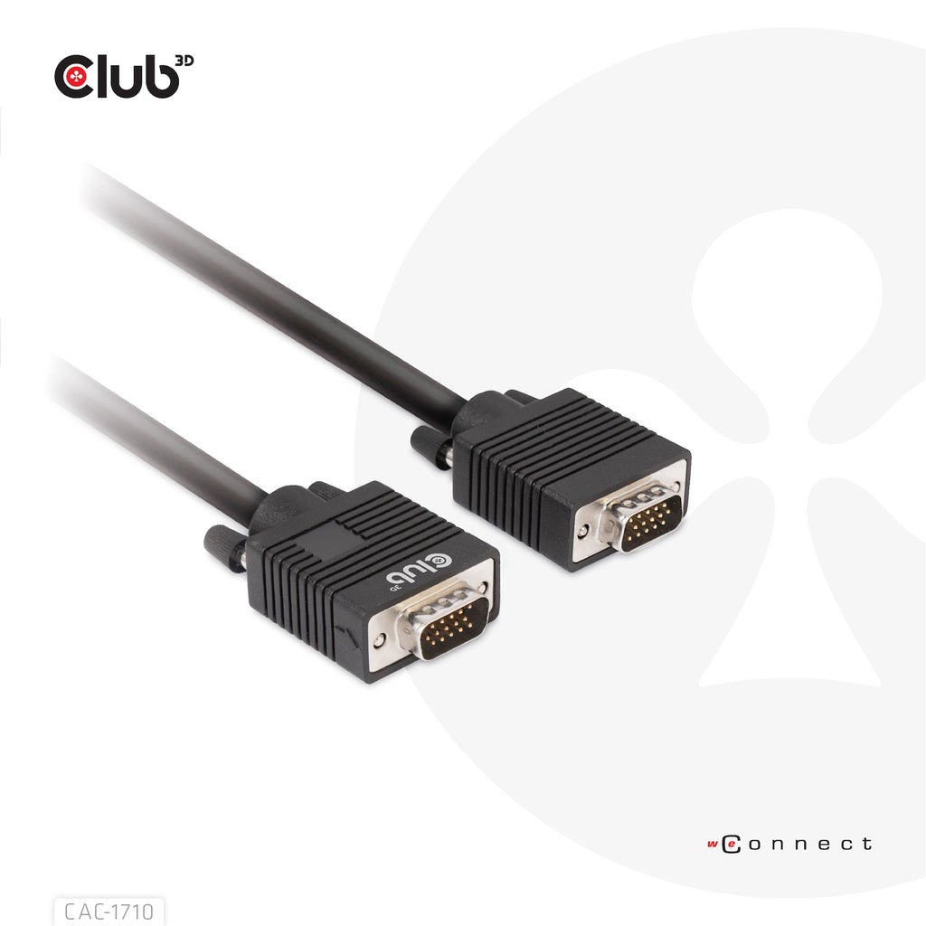 CLUB3D CAC-1710 Câble VGA (D-Sub) Noir, 10 m