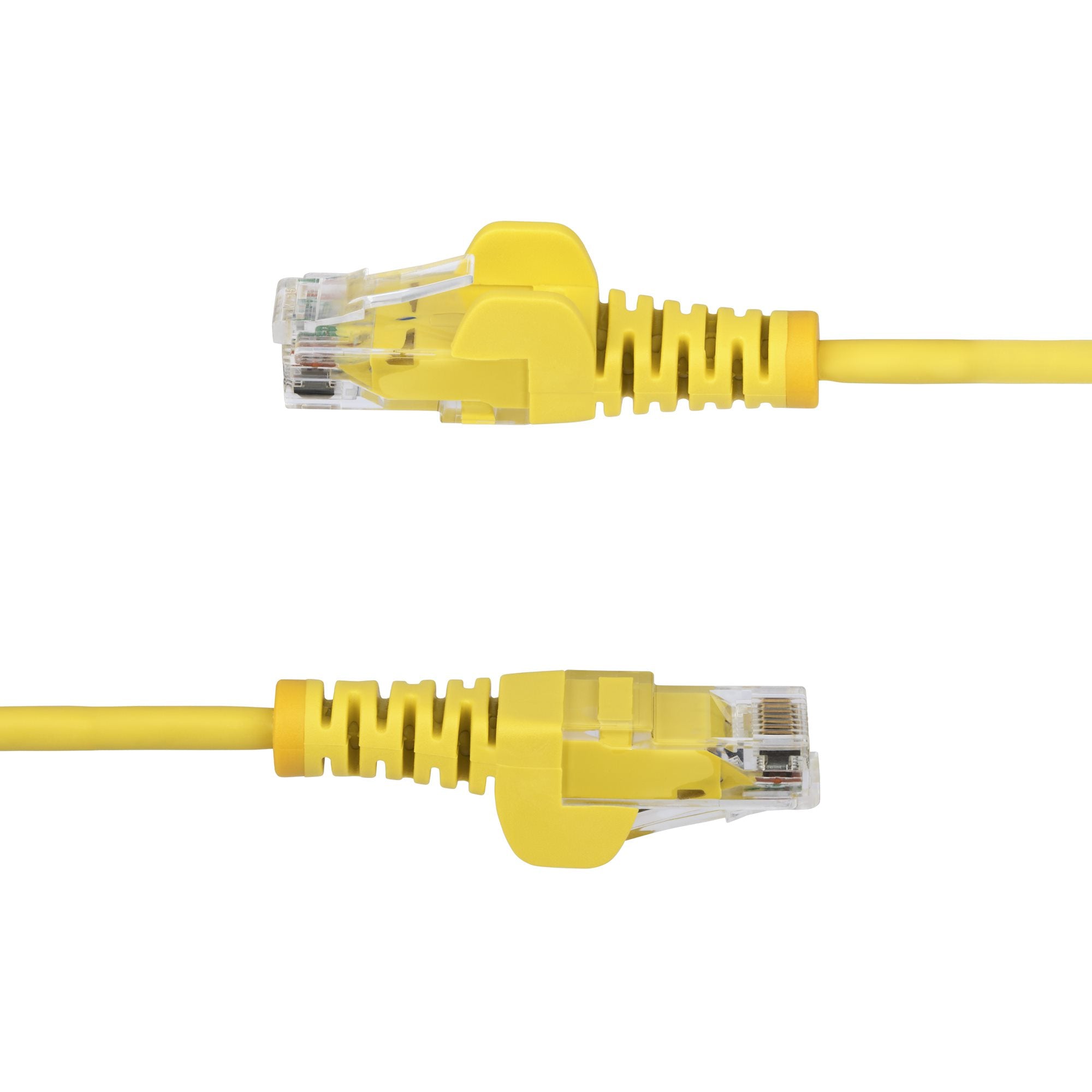 StarTech.com Câble Ethernet CAT6 Jaune Fin de 50cm, Sans Accroc, 100W PoE, UTP, LSZH, Fil de Cuivre Pur 28AWG, Cordon Patch Réseau RJ45 avec Serre-Câble, Contrôlé Fluke