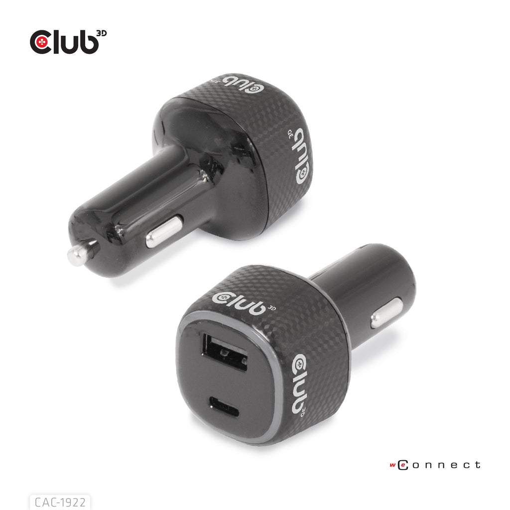 CLUB3D CAC-1922 Chargeur Allume-cigare pour Ordinateur Portable, Noir