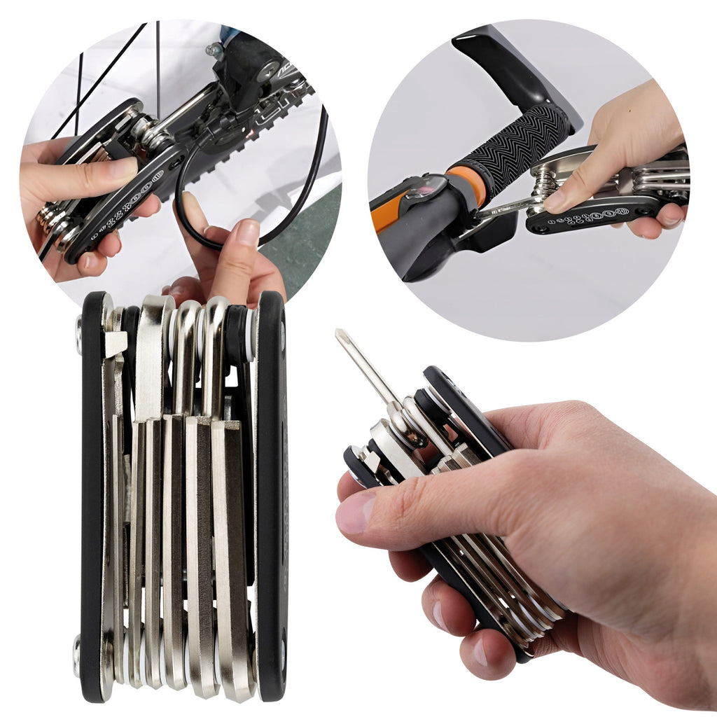 ZESTAW KLUCZY NARZĘDZI ROWEROWYCH MULTITOOL 16w1
