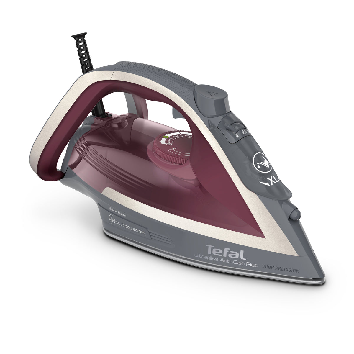 Tefal Ultragliss Anti-Calc Plus FV6840 Fer à vapeur 2800 W Violet, Argent
