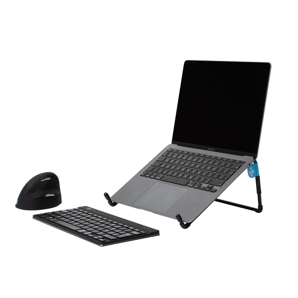 Support pour Ordinateur Portable R-Go Steel Travel, Ergonomique et Pliable, Noir
