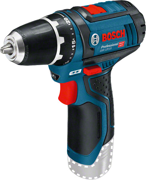 Bosch Bosch GSR 12V-15 Professional 650 g Noir, Bleu, Rouge, Argent