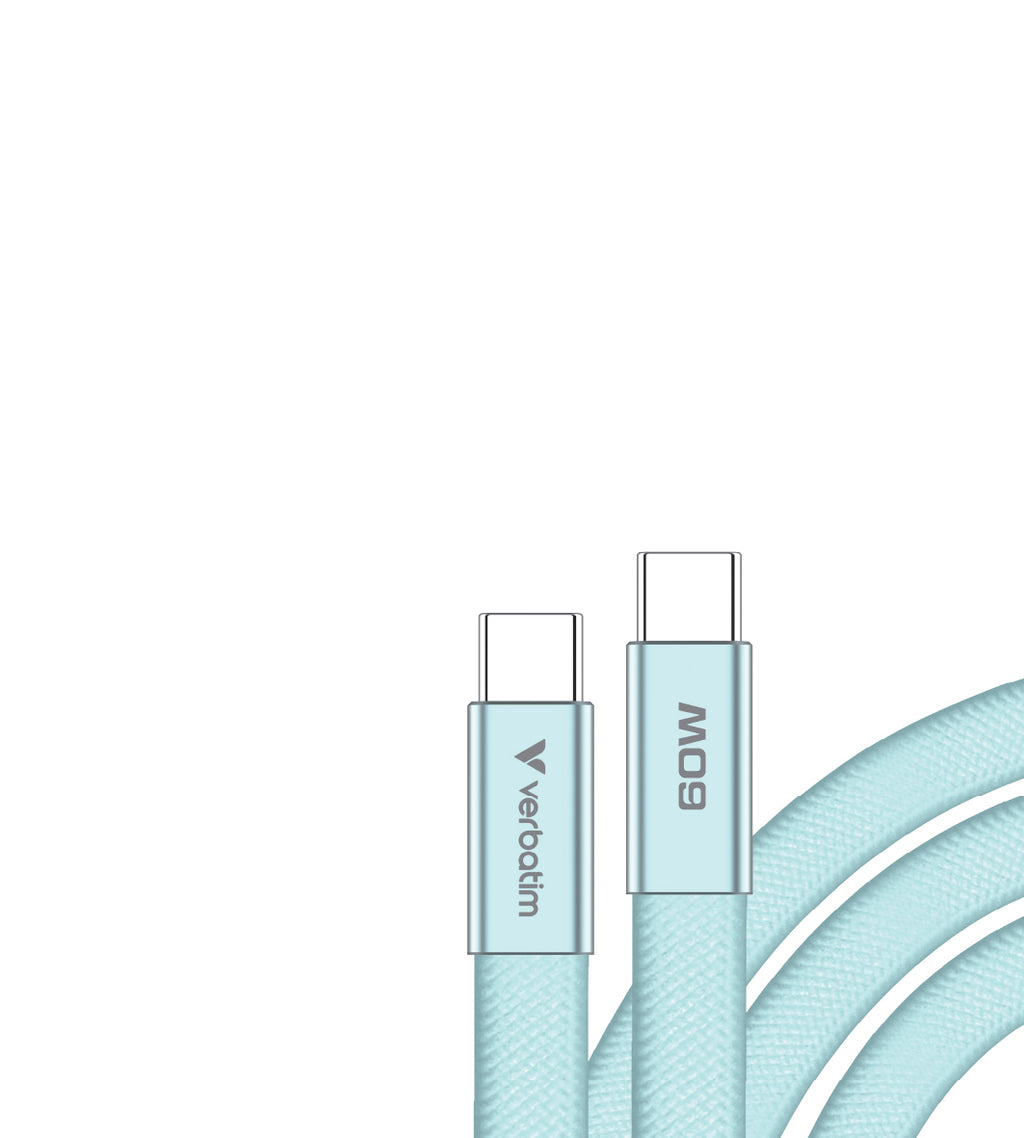 Verbatim Câble USB-C vers USB-C Sync & Charge 60W, 120cm, Bleu