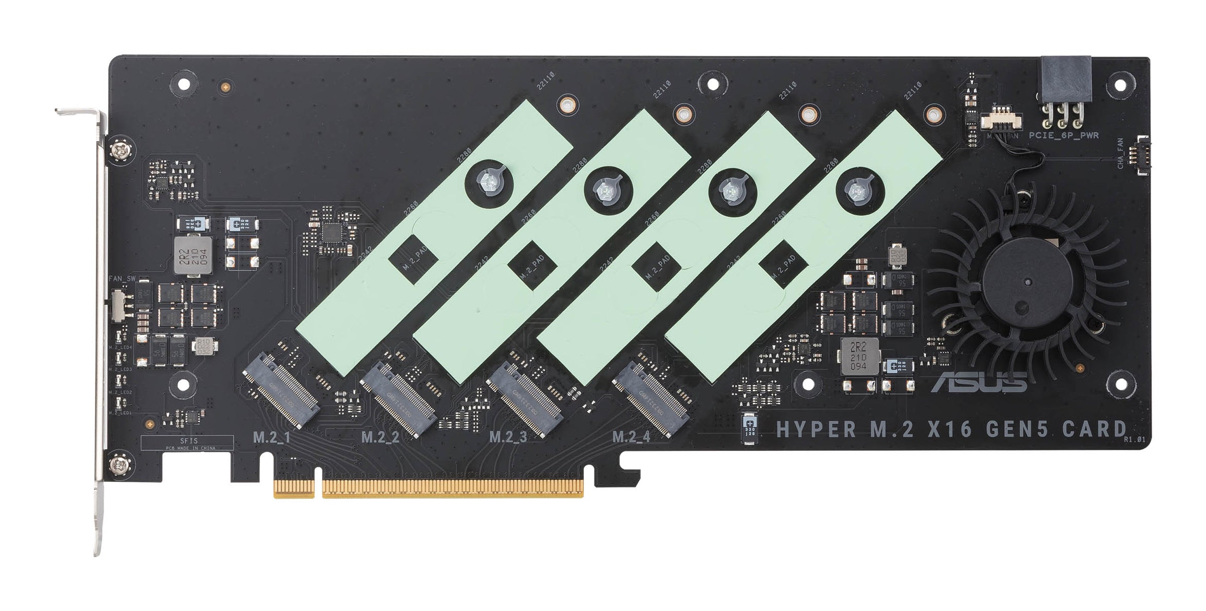 ASUS Hyper M.2 x16 Gen5 Card carte et adaptateur d'interfaces Interne