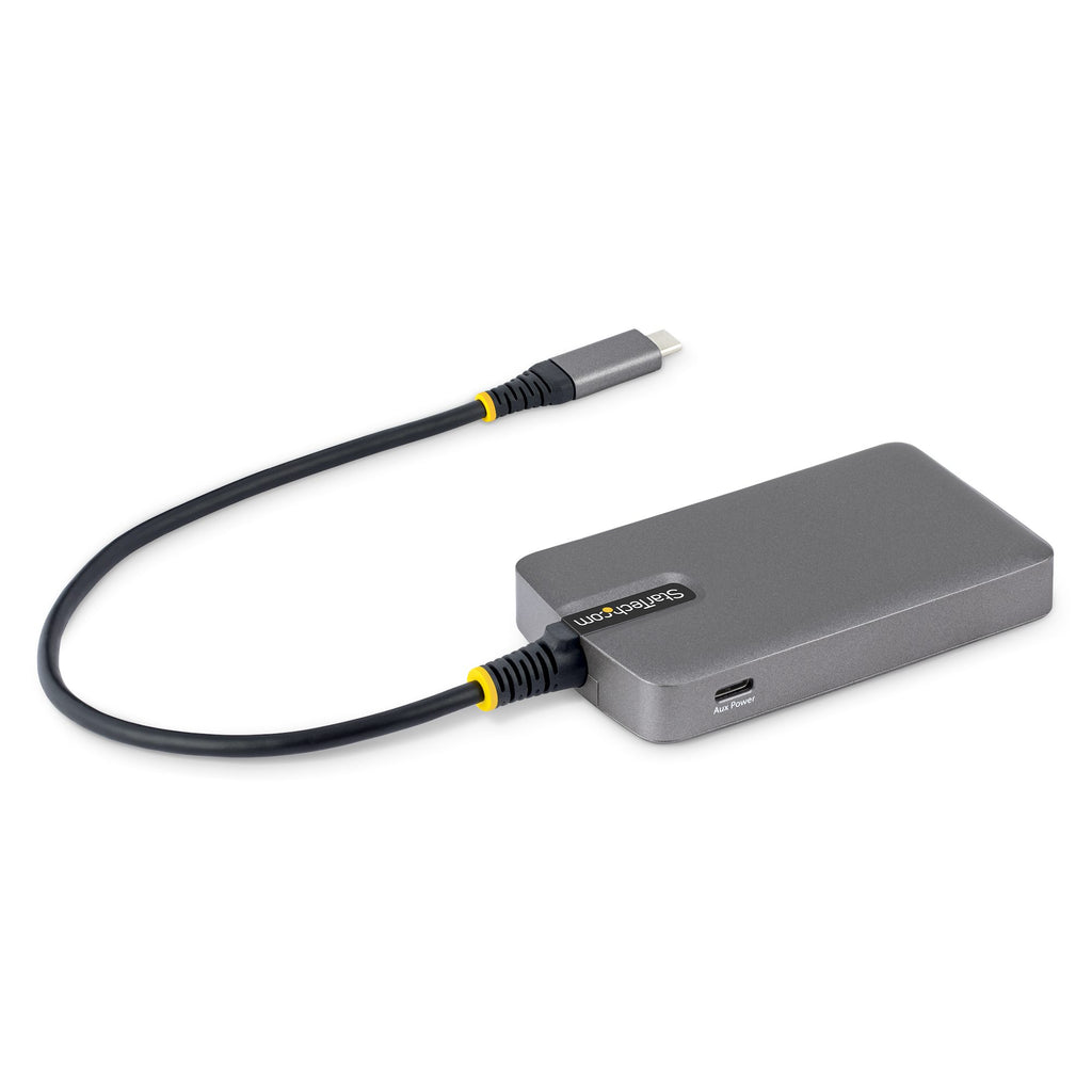 StarTech.com Hub USB-C vers 4 Ports USB-A, 5 Gbps, Alimenté par Bus avec Entrée d'Alimentation Auxiliaire, Câble 30 cm
