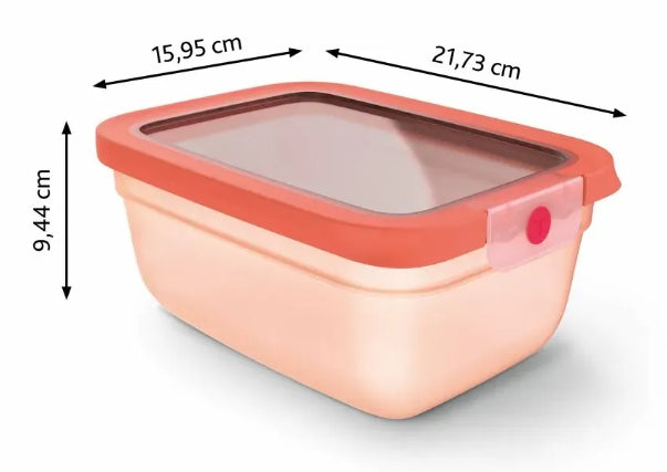 FOOD BOX 1.5L ONECLICK ORANGE