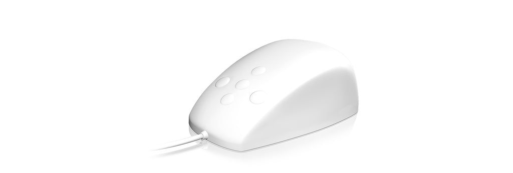 Souris de Bureau Ambidextre KSM-3020M-W USB Type-A, Blanche