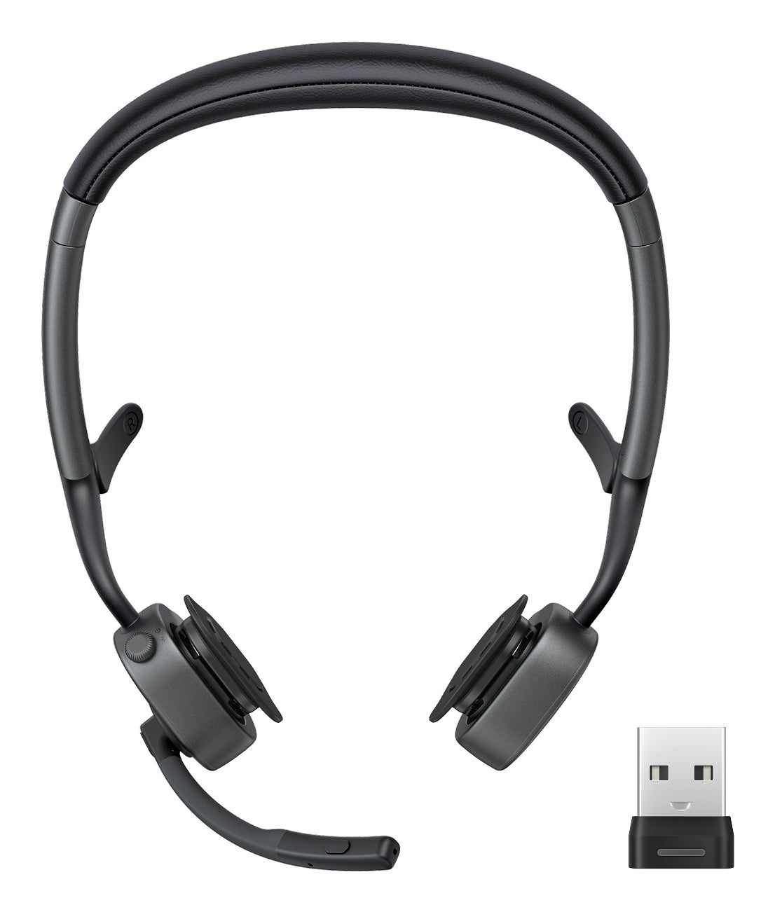 SHOKZ OpenMeet2 UC Casque Sans fil Open-ear Bureau/Centre d'appels Bluetooth Noir