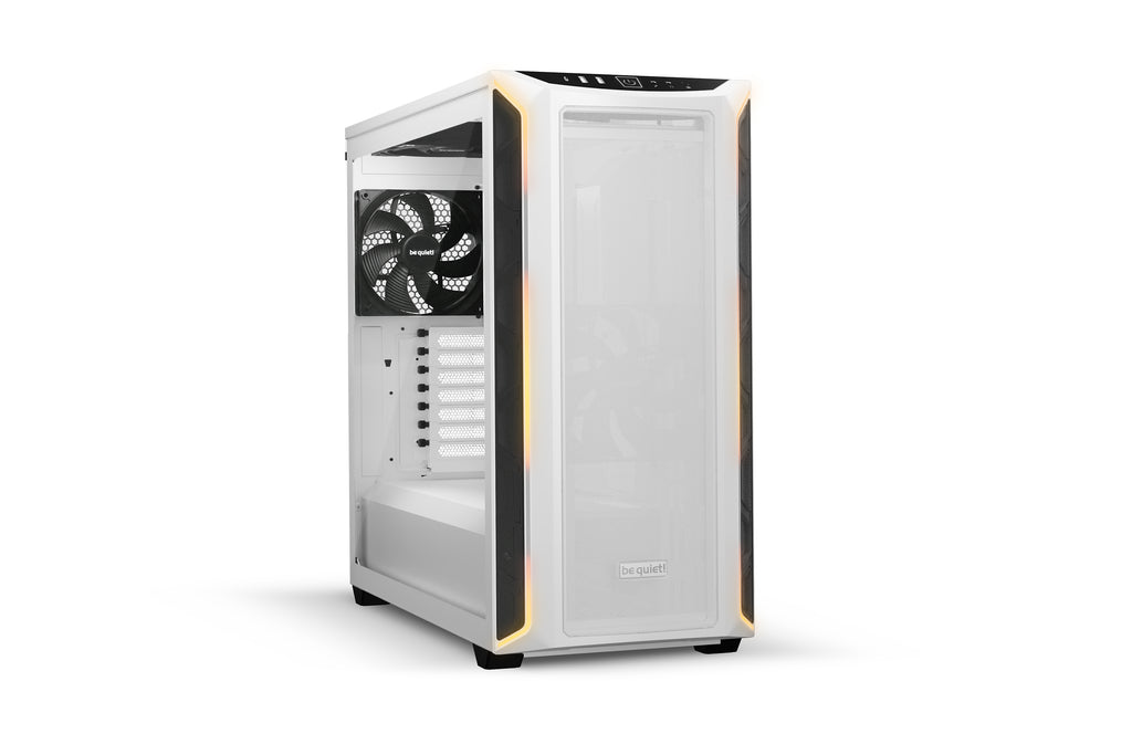 be quiet! Shadow Base 800 Blanc | Boîtier PC ARGB vitré, Mini ITX / Micro ATX / ATX / E-ATX, 3 ventilateurs Pure Wings 3