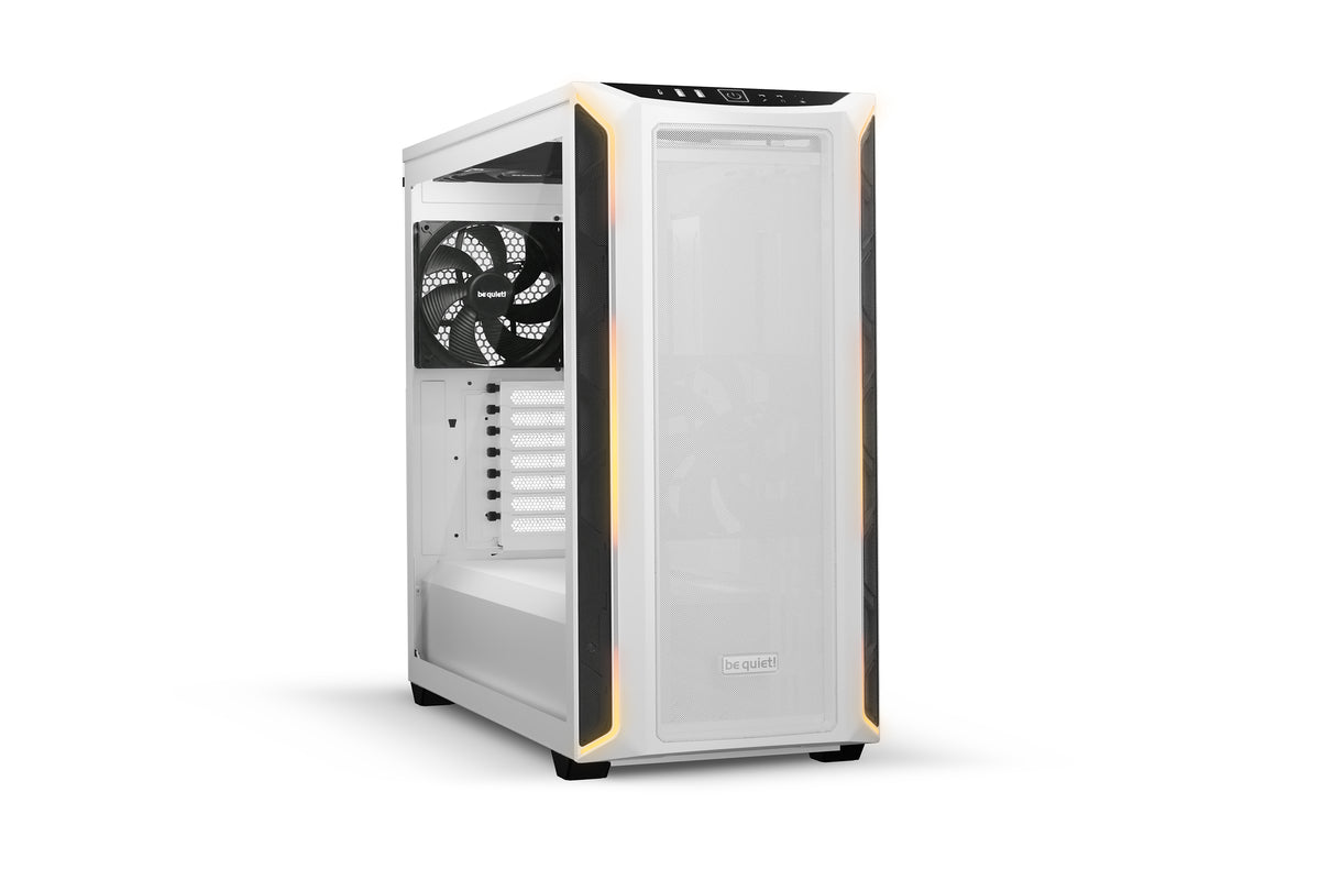 be quiet! Shadow Base 800 Blanc | Boîtier PC ARGB vitré, Mini ITX / Micro ATX / ATX / E-ATX, 3 ventilateurs Pure Wings 3
