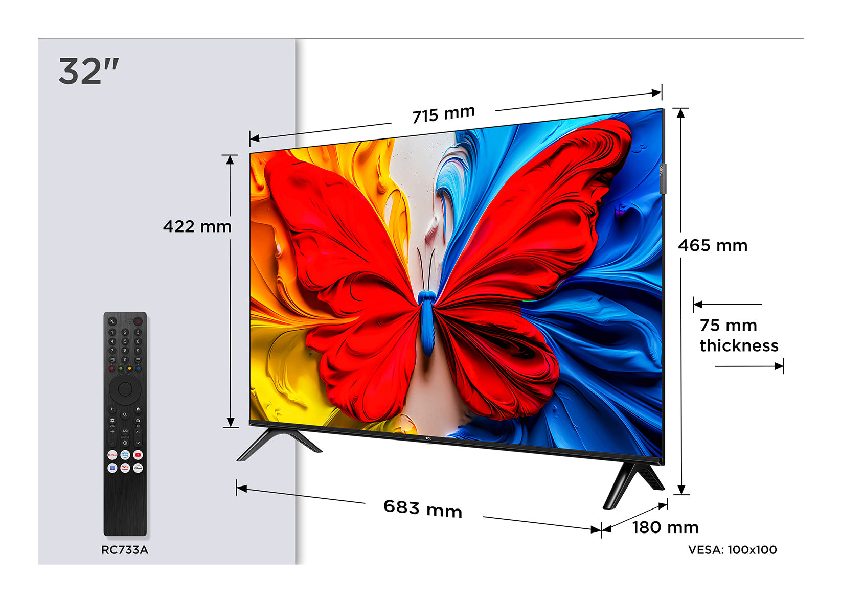 TCL 32S5K TV 81,3 cm (32") Full HD Smart TV Wifi Noir