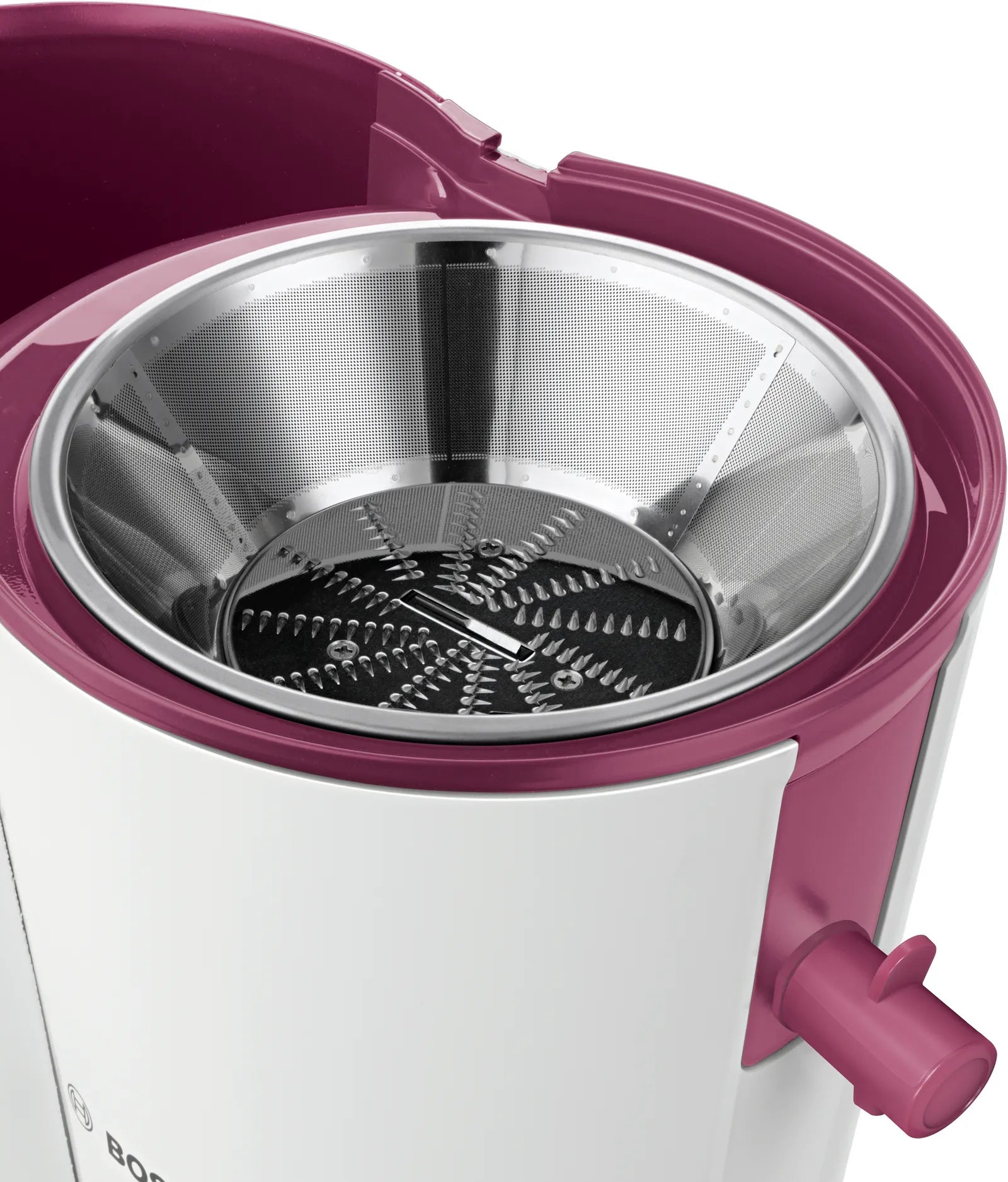 Bosch Bosch MES25C0 Centrifugeuse 700 W Cerise (fruit), Transparent, Blanc