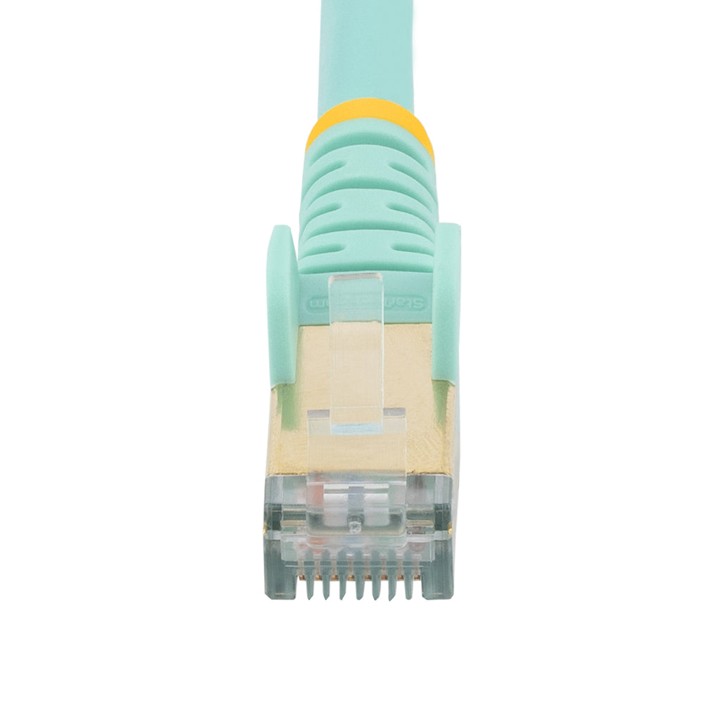StarTech.com Câble réseau Cat6a STP blindé sans crochet de 2 m - Aqua