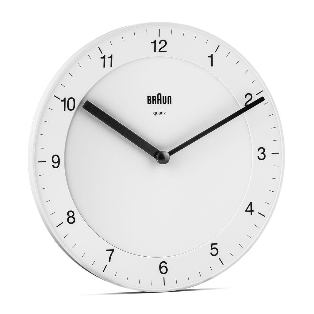 Braun BC06W Horloge à Quartz Ronde Blanche