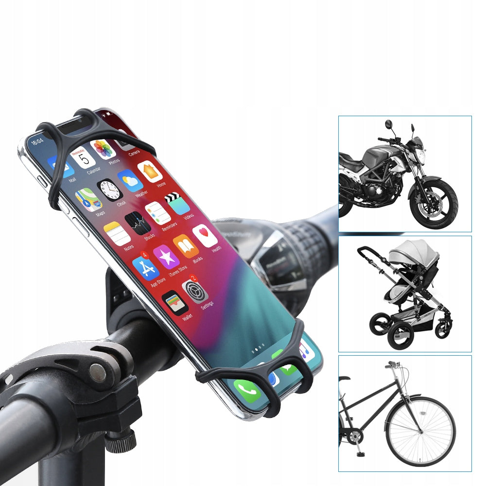 SILIKONOWY UCHWYT ROWEROWY NA TELEFON SMARTFON