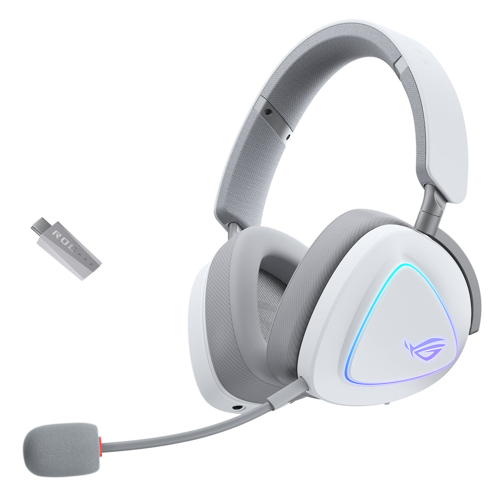 ASUS ROG Delta II Casque Gaming Filaire et Sans Fil Bluetooth USB Type-C, Blanc