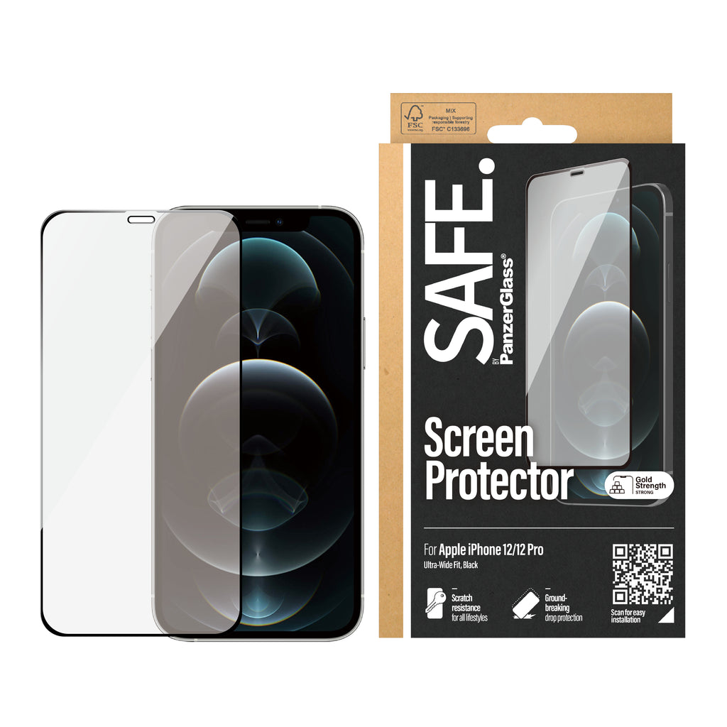 PanzerGlass SAFE. by ® Screen Protector iPhone 12 | 12 Pro | Edge-to-Edge Protection d'écran transparent Apple 1 pièce(s)