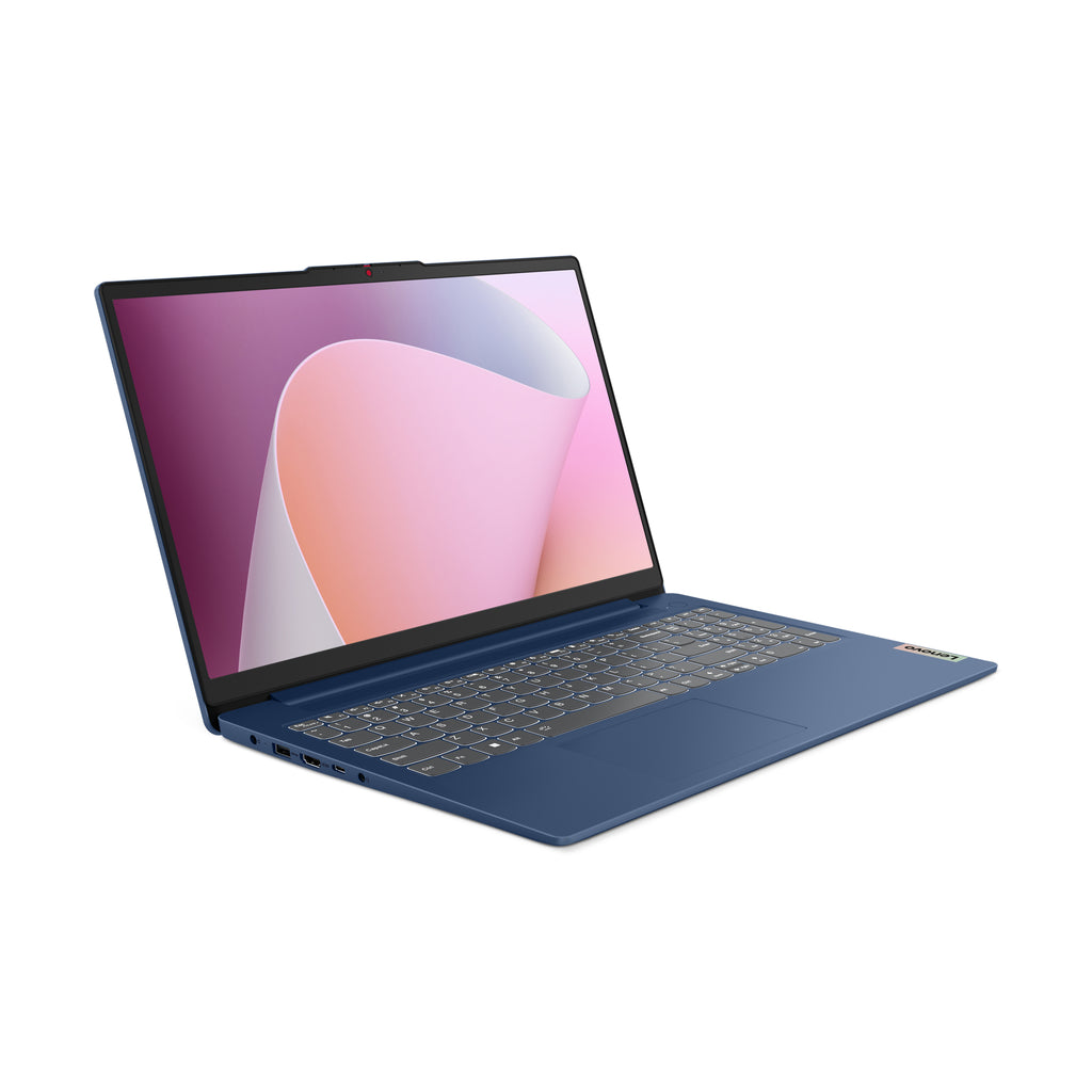 Lenovo IdeaPad Slim 3 15AMN8 AMD Ryzen™ 5 7520U Ordinateur portable 39,6 cm (15.6") Full HD 16 Go LPDDR5-SDRAM 512 Go SSD Wi-Fi 6 (802.11ax) Windows 11 Home Allemand Bleu