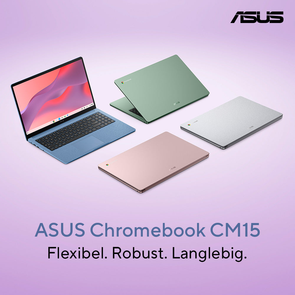 ASUS Chromebook CM1505CM4A-S70030, 15.6" Full HD, MediaTek Kompanio 540, 4 Go RAM, 128 Go eMMC, Wi-Fi 6, ChromeOS, Bleu