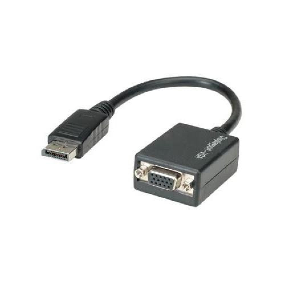 Adaptateur DisplayPort vers 2 x VGA (D-Sub), Noir, 0,07 m