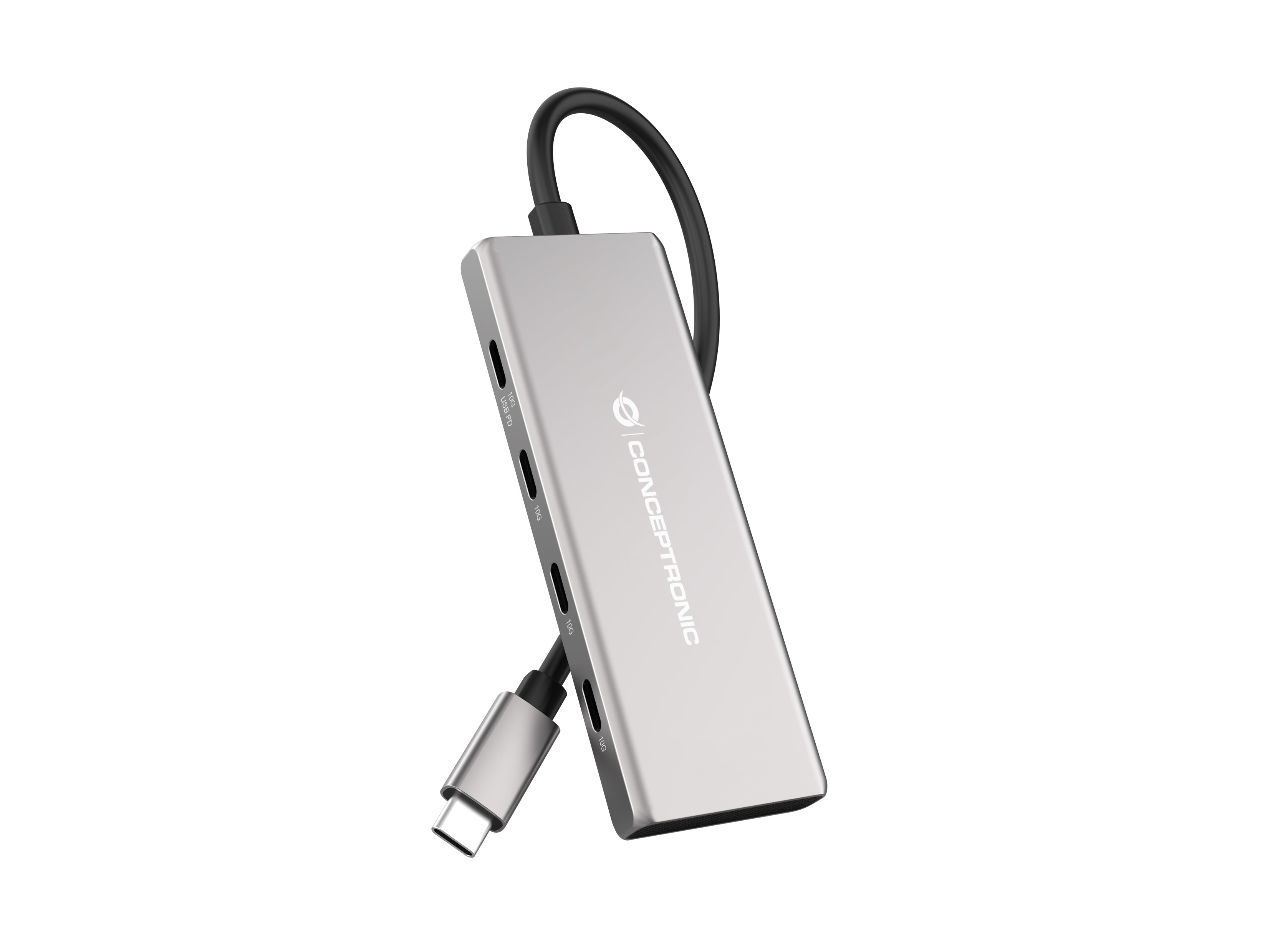 Conceptronic HUBBIES17G hub & concentrateur USB 3.2 Gen 2 (3.1 Gen 2) Type-C 10000 Mbit/s Gris