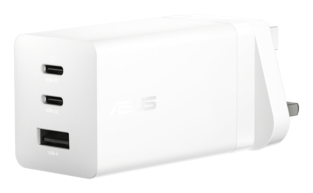 ASUS Chargeur USB-C GaN 100W Universel, Charge Rapide, Blanc