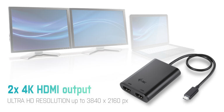 i-tec Adaptateur Vidéo USB-C 3.1 Double 4K HDMI
