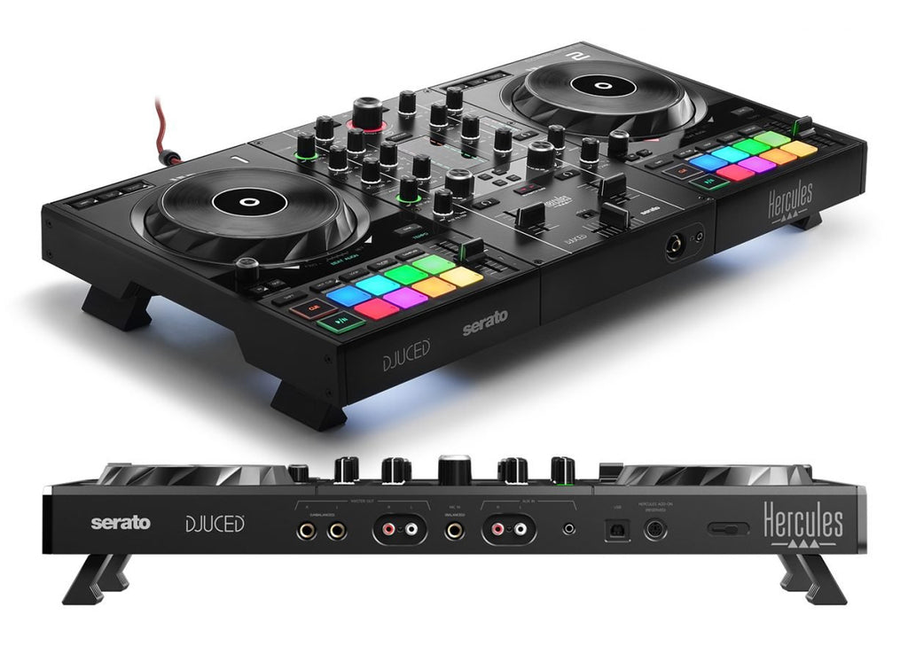 Hercules DJControl Inpulse 500 – Contrôleur DJ USB 2 voies pour Serato DJ Lite et DJUCED (inclus) - Interface audio inté