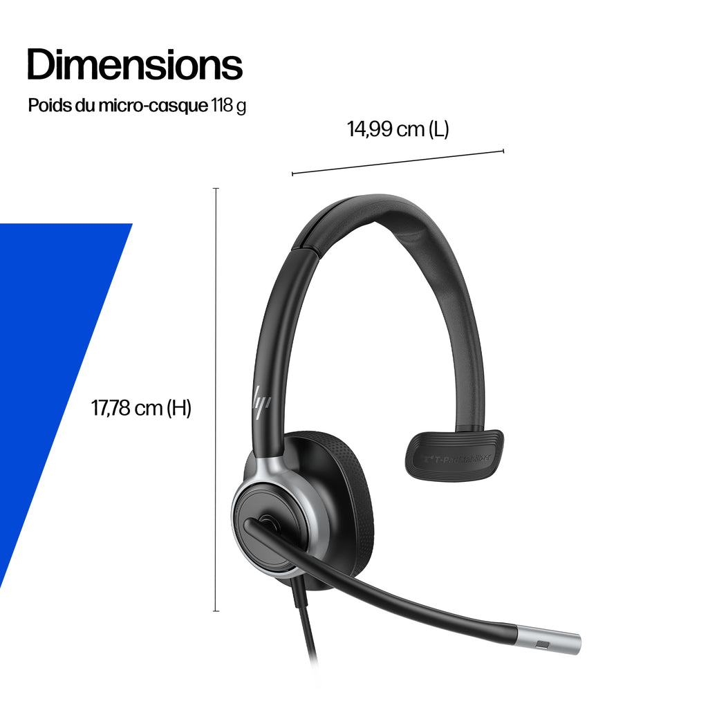 HP Poly Mission 615 Micro-casque Filaire USB Monaural