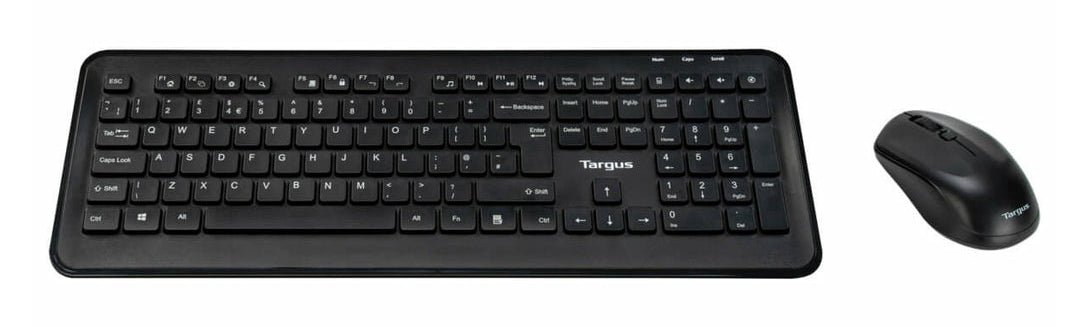 Targus AKM610NO Ensemble Clavier et Souris Sans Fil RF, Disposition QWERTY Nordique, Noir