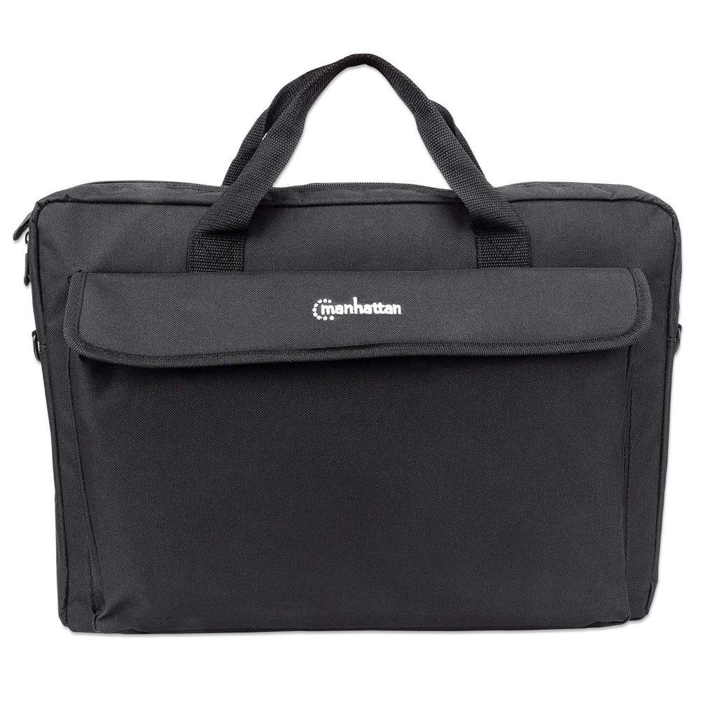 Manhattan Sacoche London pour PC portable 17,3", chargement par le haut, noir, ÉCONOMIQUE, poche accessoires, bandoulière amovible, garantie 3 ans