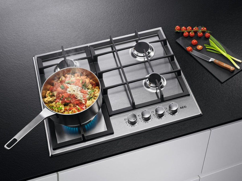 AEG HGB64420SM Acier inoxydable Intégré 60 cm Gaz 4 zone(s)