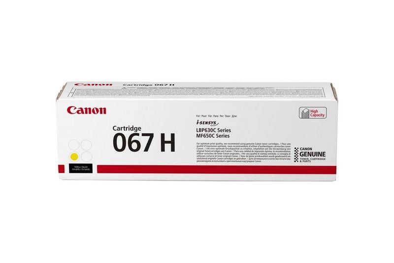 Canon 067H Cartouche de Toner Originale, Jaune, Haut Rendement
