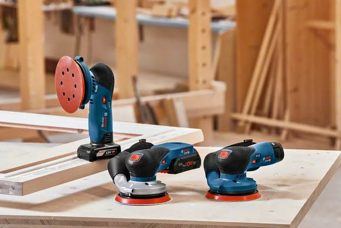 Bosch Bosch GEX 12V-125 Professional Ponceuse à disque 10000 tr/min 20000 OPM Noir, Bleu, Rouge