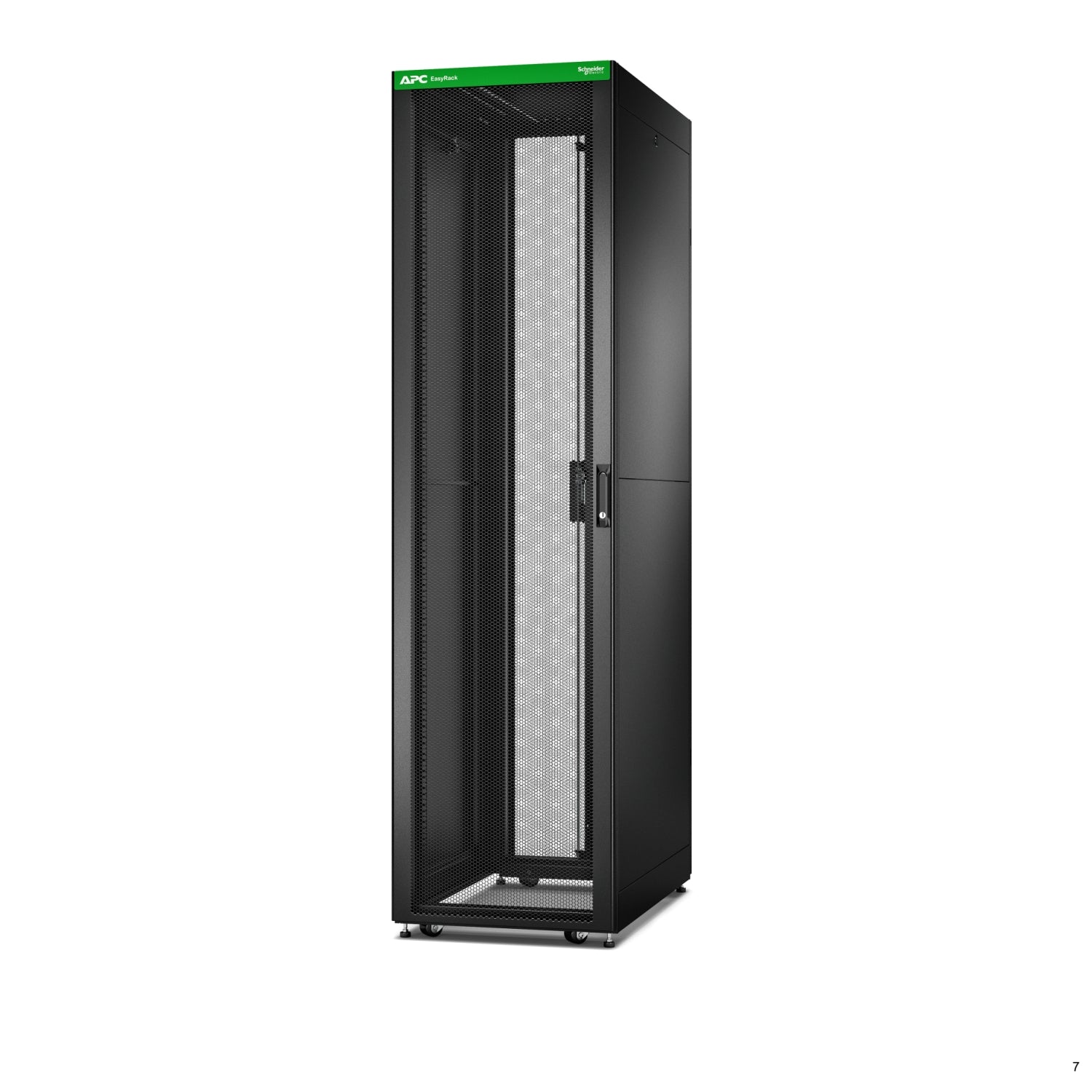 APC Baie EasyRack 600mm/48U/1000mm avec toit, panneau latéral, roulettes, noir