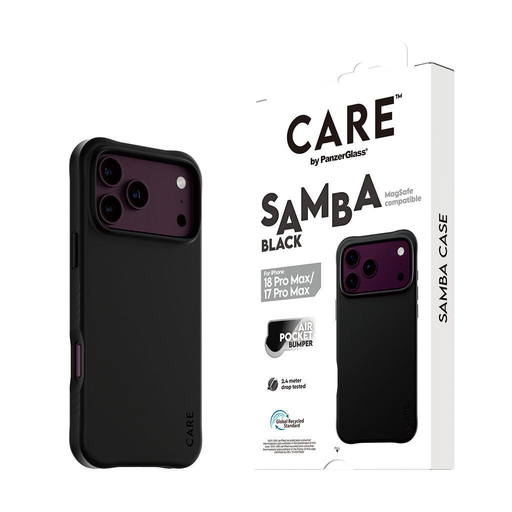 PanzerGlass CARE™ by ® Samba Case Black w. MagSafe iPhone 2026 Pro Max | 17 Pro Max coque de protection pour téléphones 