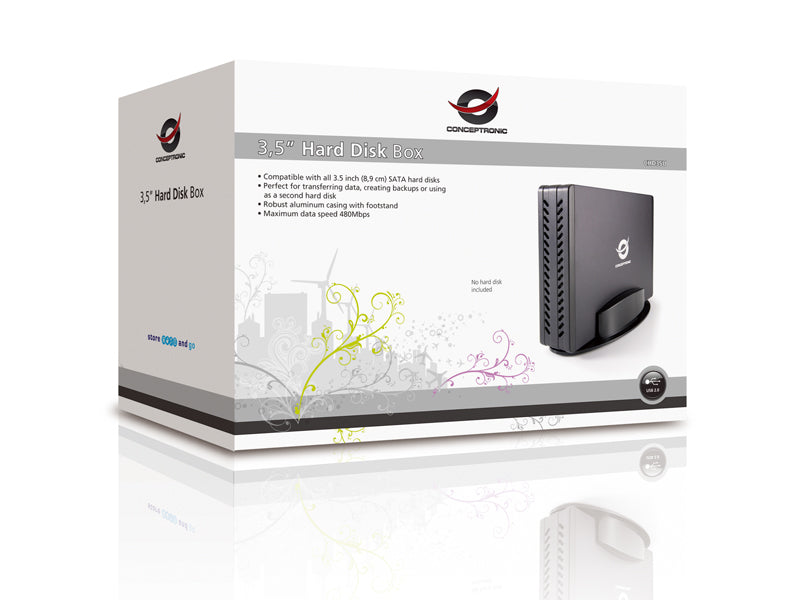 Conceptronic CHD3SU Boîtier HDD 3.5" SATA Noir
