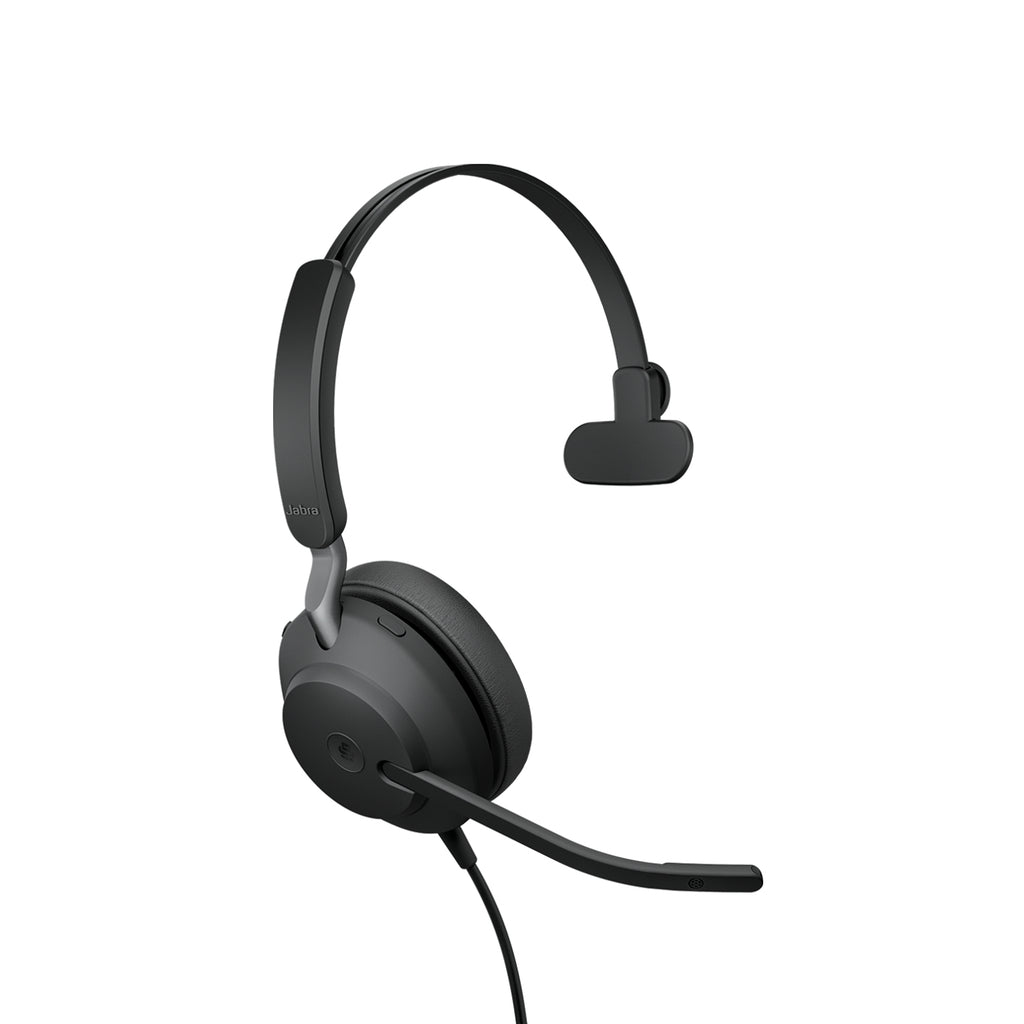 Jabra Evolve2 40 SE Casque Filaire pour Bureau et Centre d'appels, USB Type-C / USB Type-A, Noir