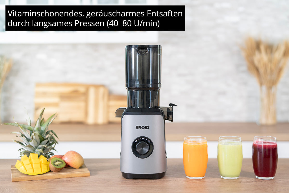 Unold 78275 SLOW JUICER Sam Centrifugeuse lente 300 W Charbon de bois