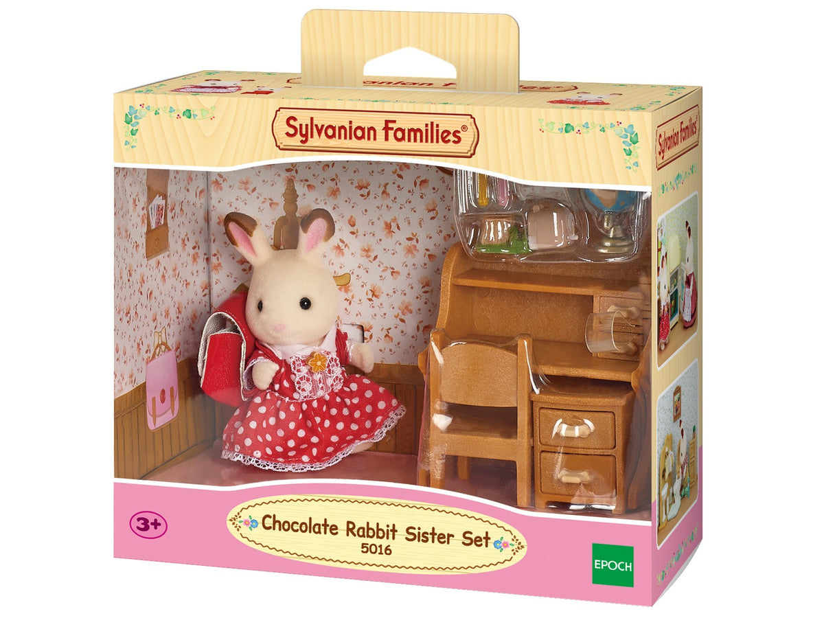 Sylvanian Families La fille Lapin Chocolat et bureau