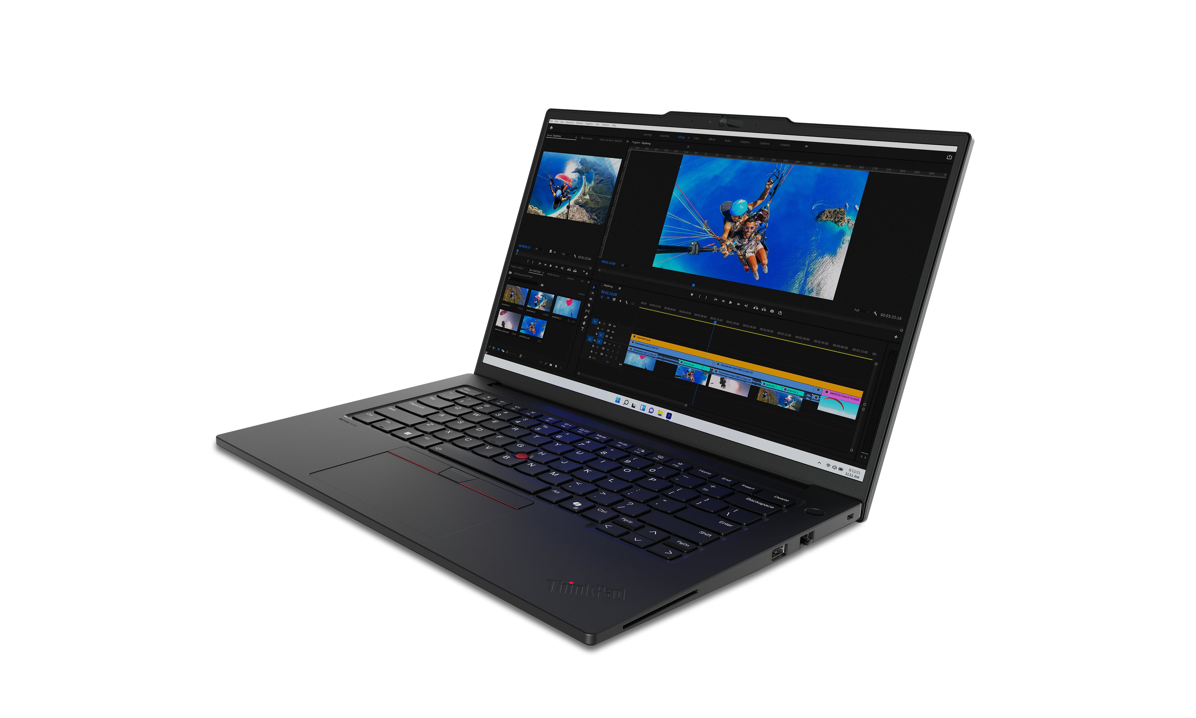 Lenovo ThinkPad P14s Gen 5 (Intel) Intel Core Ultra 7 155H Ordinateur portable 36,8 cm (14.5") WQXGA 32 Go DDR5-SDRAM 1 To SSD NVIDIA RTX 500 Ada Wi-Fi 6E (802.11ax) Windows 11 Pro Allemand Noir