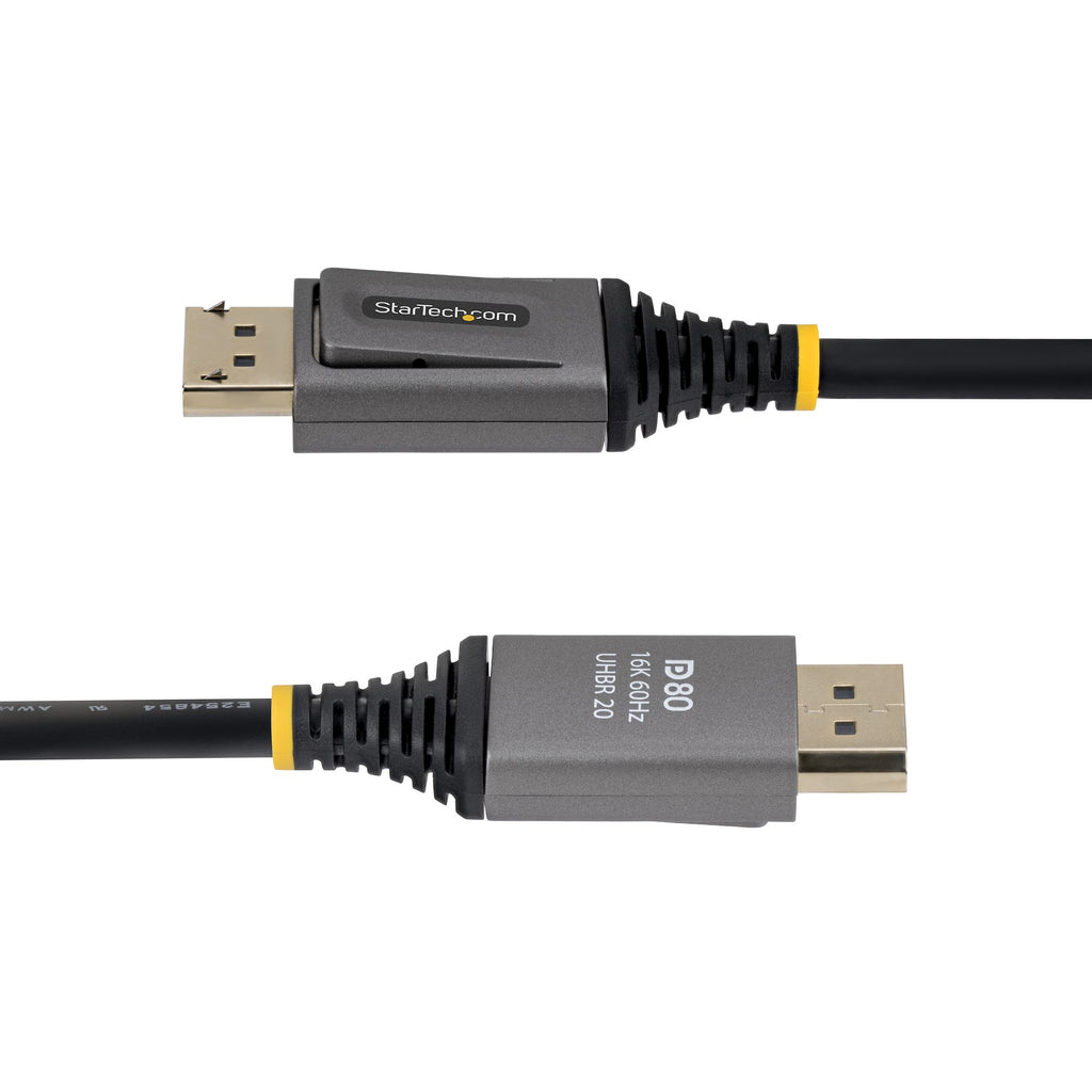 StarTech.com Câble DisplayPort 2.1 DP80 Certifié VESA 50cm, 16K 60Hz DSC 1.2a, 10K/8K 60Hz Non Compressé